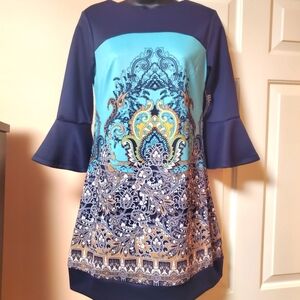 New York & Company Paisley Flare Dress NWT